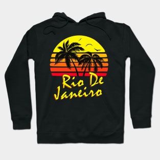 Rio De Janeiro Retro Sunset Hoodie